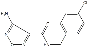 4-amino-N-(4-chlorobenzyl)-1,2,5-oxadiazole-3-carboxamide Struktur