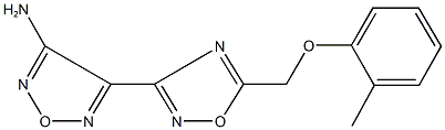 4-{5-[(2-methylphenoxy)methyl]-1,2,4-oxadiazol-3-yl}-1,2,5-oxadiazol-3-amine Struktur