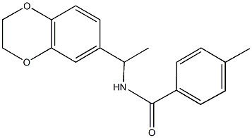 N-[1-(2,3-dihydro-1,4-benzodioxin-6-yl)ethyl]-4-methylbenzamide Struktur