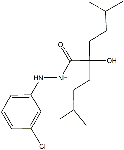 N'-(3-chlorophenyl)-2-hydroxy-2-isopentyl-5-methylhexanohydrazide Struktur