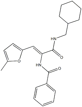 N-[1-{[(cyclohexylmethyl)amino]carbonyl}-2-(5-methyl-2-furyl)vinyl]benzamide Struktur