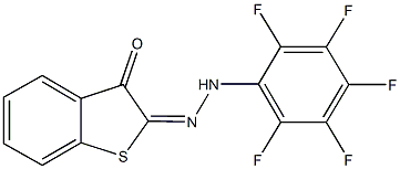 1-benzothiophene-2,3-dione 2-[(2,3,4,5,6-pentafluorophenyl)hydrazone] Struktur