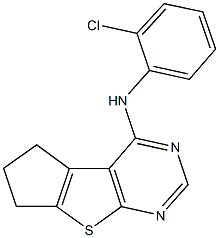 N-(2-chlorophenyl)-N-(6,7-dihydro-5H-cyclopenta[4,5]thieno[2,3-d]pyrimidin-4-yl)amine Struktur