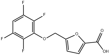 5-[(2,3,5,6-tetrafluorophenoxy)methyl]-2-furoic acid Struktur