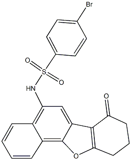 4-bromo-N-(7-oxo-7,8,9,10-tetrahydronaphtho[1,2-b][1]benzofuran-5-yl)benzenesulfonamide Struktur