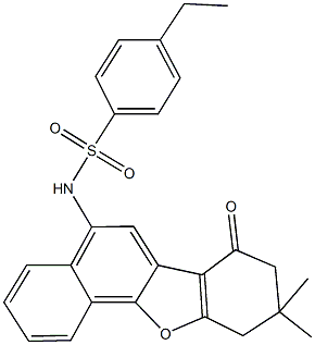 N-(9,9-dimethyl-7-oxo-7,8,9,10-tetrahydronaphtho[1,2-b][1]benzofuran-5-yl)-4-ethylbenzenesulfonamide Struktur