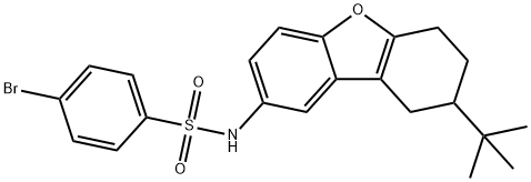 4-bromo-N-(8-tert-butyl-6,7,8,9-tetrahydrodibenzo[b,d]furan-2-yl)benzenesulfonamide Struktur