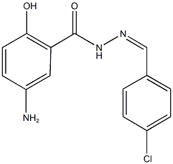 5-amino-N'-(4-chlorobenzylidene)-2-hydroxybenzohydrazide Struktur