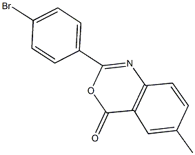 2-(4-bromophenyl)-6-methyl-4H-3,1-benzoxazin-4-one Struktur