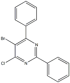 5-bromo-4-chloro-2,6-diphenylpyrimidine Struktur