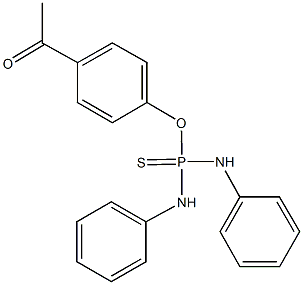 O-(4-acetylphenyl) N,N'-diphenyldiamidothiophosphate Struktur