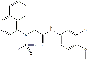 N-(3-chloro-4-methoxyphenyl)-2-[(methylsulfonyl)(1-naphthyl)amino]acetamide Struktur