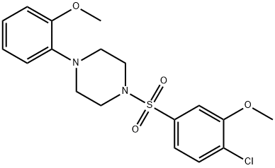 1-[(4-chloro-3-methoxyphenyl)sulfonyl]-4-(2-methoxyphenyl)piperazine Struktur