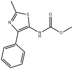 methyl 2-methyl-4-phenyl-1,3-thiazol-5-ylcarbamate Struktur