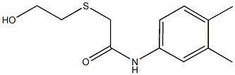 N-(3,4-dimethylphenyl)-2-[(2-hydroxyethyl)sulfanyl]acetamide Struktur