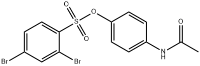 4-(acetylamino)phenyl 2,4-dibromobenzenesulfonate Struktur