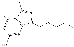 3,4-dimethyl-1-pentyl-1H-pyrazolo[3,4-b]pyridin-6-ol Struktur