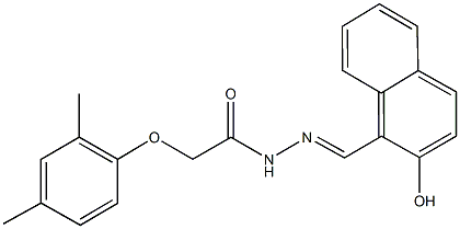 2-(2,4-dimethylphenoxy)-N'-[(2-hydroxy-1-naphthyl)methylene]acetohydrazide Struktur