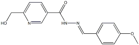 6-(hydroxymethyl)-N'-(4-methoxybenzylidene)nicotinohydrazide Struktur