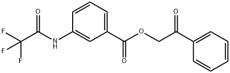 2-oxo-2-phenylethyl 3-[(trifluoroacetyl)amino]benzoate Struktur