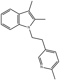 2,3-dimethyl-1-[2-(6-methyl-3-pyridinyl)ethyl]-1H-indole Struktur