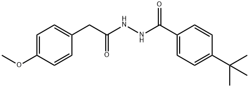 4-tert-butyl-N'-[(4-methoxyphenyl)acetyl]benzohydrazide Struktur