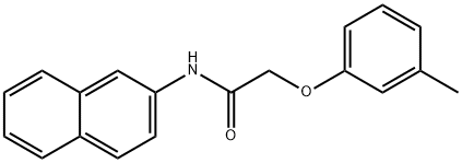 2-(3-methylphenoxy)-N-(2-naphthyl)acetamide Struktur