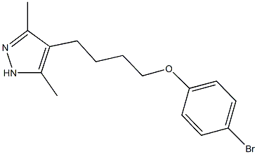 4-[4-(4-bromophenoxy)butyl]-3,5-dimethyl-1H-pyrazole Struktur