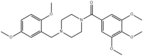 1-(2,5-dimethoxybenzyl)-4-(3,4,5-trimethoxybenzoyl)piperazine Struktur