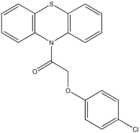 4-chlorophenyl 2-oxo-2-(10H-phenothiazin-10-yl)ethyl ether Struktur