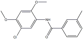 N-(5-chloro-2,4-dimethoxyphenyl)-3-methylbenzamide Struktur