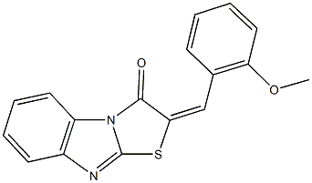 2-(2-methoxybenzylidene)[1,3]thiazolo[3,2-a]benzimidazol-3(2H)-one Struktur