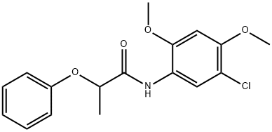 N-(5-chloro-2,4-dimethoxyphenyl)-2-phenoxypropanamide Struktur