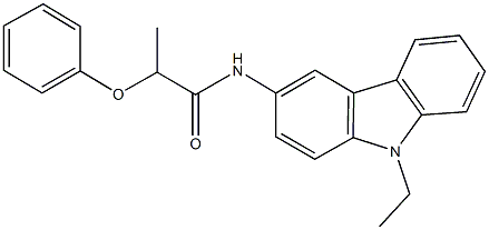 N-(9-ethyl-9H-carbazol-3-yl)-2-phenoxypropanamide Struktur