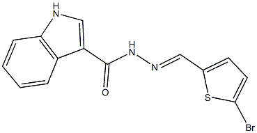 N'-[(5-bromo-2-thienyl)methylene]-1H-indole-3-carbohydrazide Struktur