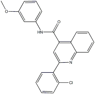 2-(2-chlorophenyl)-N-(3-methoxyphenyl)-4-quinolinecarboxamide Struktur