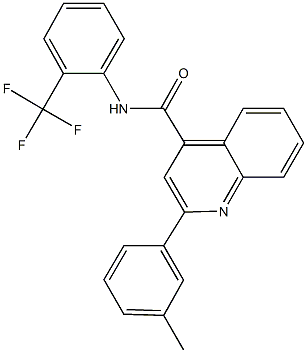 2-(3-methylphenyl)-N-[2-(trifluoromethyl)phenyl]-4-quinolinecarboxamide Struktur