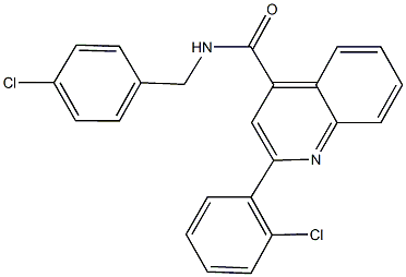 N-(4-chlorobenzyl)-2-(2-chlorophenyl)-4-quinolinecarboxamide Struktur