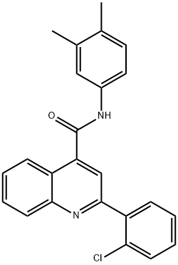 2-(2-chlorophenyl)-N-(3,4-dimethylphenyl)-4-quinolinecarboxamide Struktur