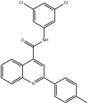 N-(3,5-dichlorophenyl)-2-(4-methylphenyl)-4-quinolinecarboxamide Struktur