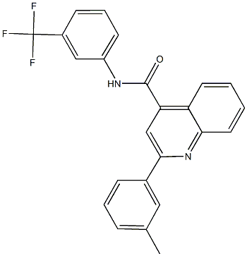 2-(3-methylphenyl)-N-[3-(trifluoromethyl)phenyl]-4-quinolinecarboxamide Struktur