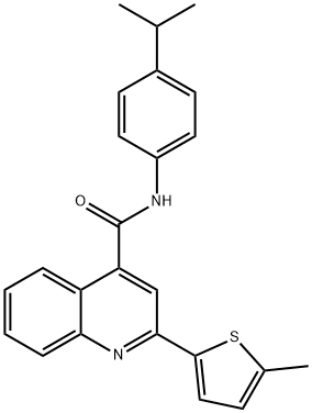 N-(4-isopropylphenyl)-2-(5-methyl-2-thienyl)-4-quinolinecarboxamide Struktur