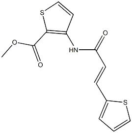 methyl 3-{[3-(2-thienyl)acryloyl]amino}-2-thiophenecarboxylate Struktur