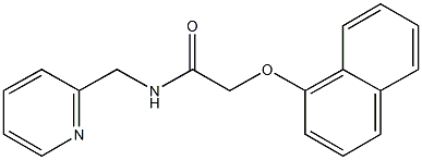 2-(1-naphthyloxy)-N-(2-pyridinylmethyl)acetamide Struktur