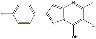 6-chloro-2-(4-iodophenyl)-5-methylpyrazolo[1,5-a]pyrimidin-7-ol Struktur