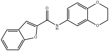 N-(2,3-dihydro-1,4-benzodioxin-6-yl)-1-benzofuran-2-carboxamide Struktur