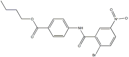 butyl 4-({2-bromo-5-nitrobenzoyl}amino)benzoate Struktur