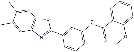 N-[3-(5,6-dimethyl-1,3-benzoxazol-2-yl)phenyl]-2-methoxybenzamide Struktur