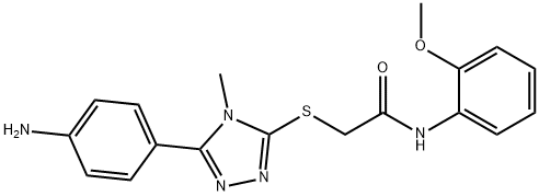 2-{[5-(4-aminophenyl)-4-methyl-4H-1,2,4-triazol-3-yl]sulfanyl}-N-(2-methoxyphenyl)acetamide Struktur