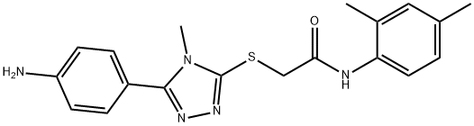 2-{[5-(4-aminophenyl)-4-methyl-4H-1,2,4-triazol-3-yl]sulfanyl}-N-(2,4-dimethylphenyl)acetamide Struktur